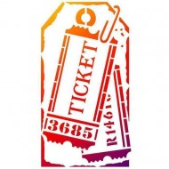 STENCIL Label Tickets  5"X8"