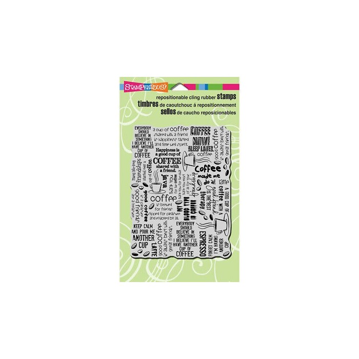 Sello Stampendous  COFFEE BKG-CLING RUBBER STAMP CRR198