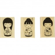 Sello Madera y Caucho JAPAN DOLL-HERO ARTS