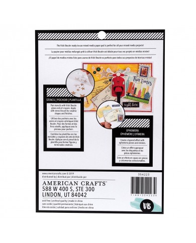 PAPER PAD VICKI BOUTIN -MIXED MEDIA- 36 HOJAS