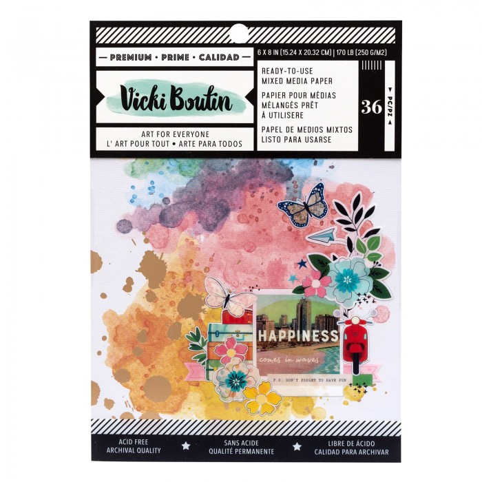PAPER PAD VICKI BOUTIN -MIXED MEDIA- 36 HOJAS