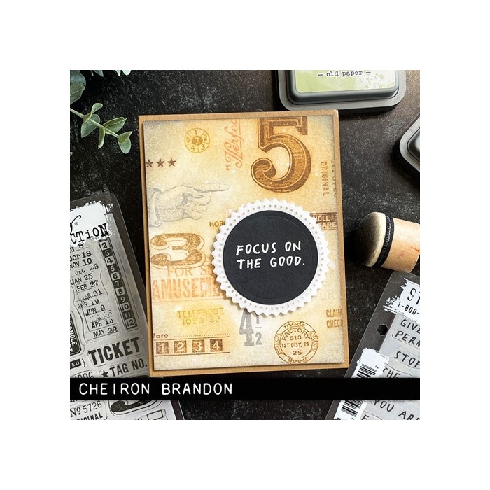 Tim Holtz Cling Rubber Stamps ECCENTRIC CMS448