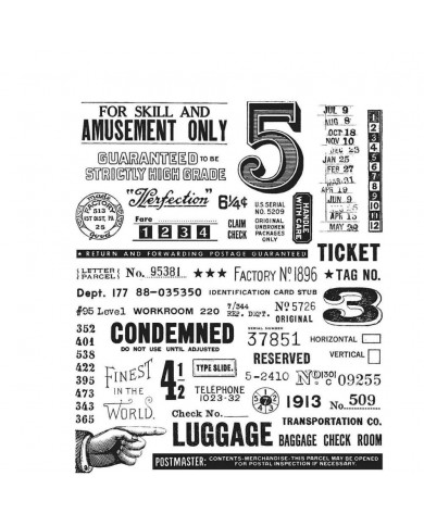 Tim Holtz Cling Rubber Stamps ECCENTRIC CMS448