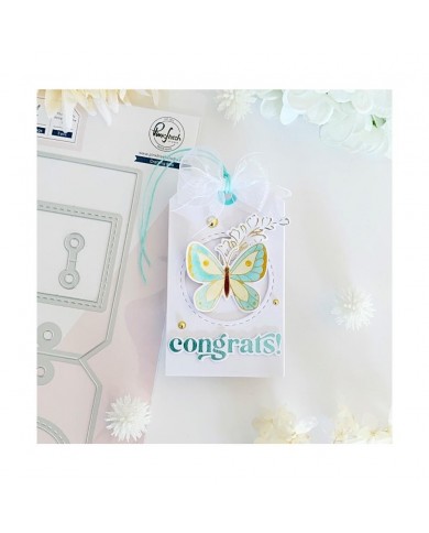 Pinkfresh Studio Essentials Die Set Foldable Shaker Tags