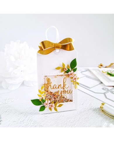 Pinkfresh Studio Essentials Die Set Foldable Shaker Tags