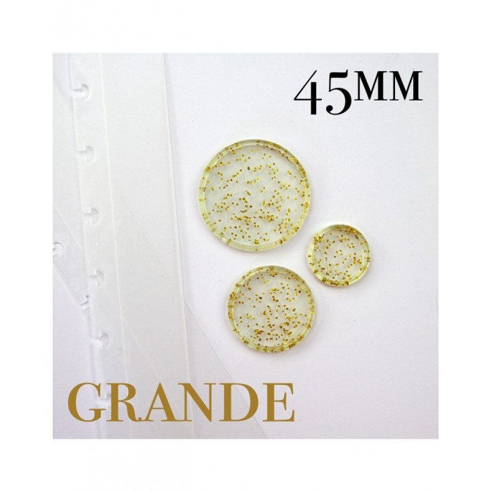 Disco para encuadernar Grande (45mm) Purpurina x 6 unidades