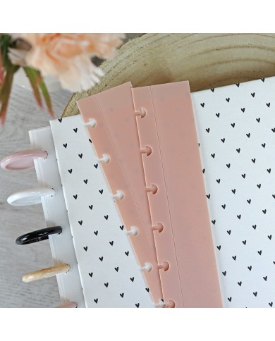 Guías A5 Rosa opaco para encuadernación con disco