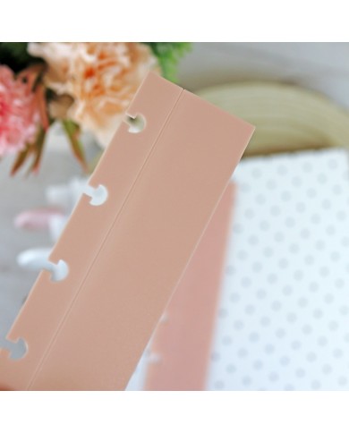 Guías A5 Rosa opaco para encuadernación con disco