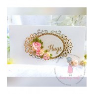 Troquel Ovalado DressMyCraft Stitched Scalloped Oval Frame