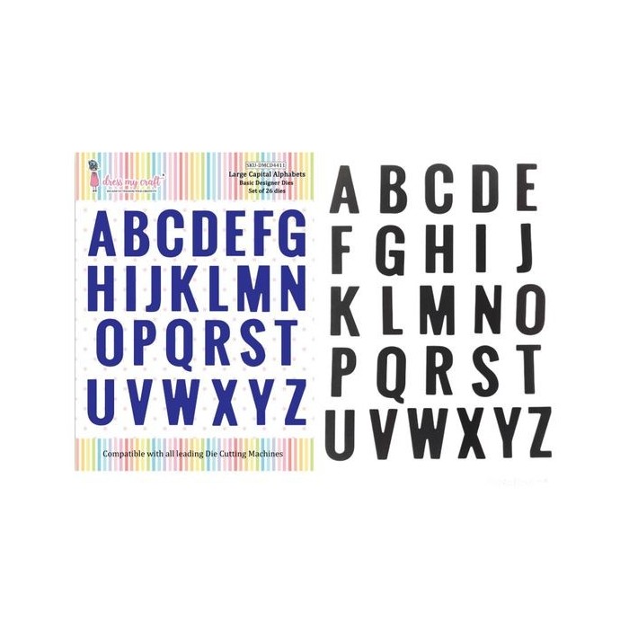 Troquel Alfabeto DressMyCraft Large Capital Alphabets