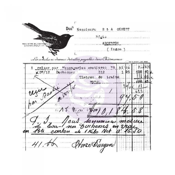 Sello Finnabair Clear Stamp Old receipt