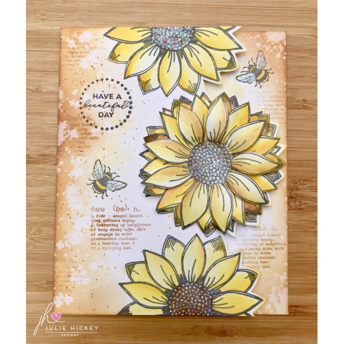 Sello Sunflower Bee -JH1019