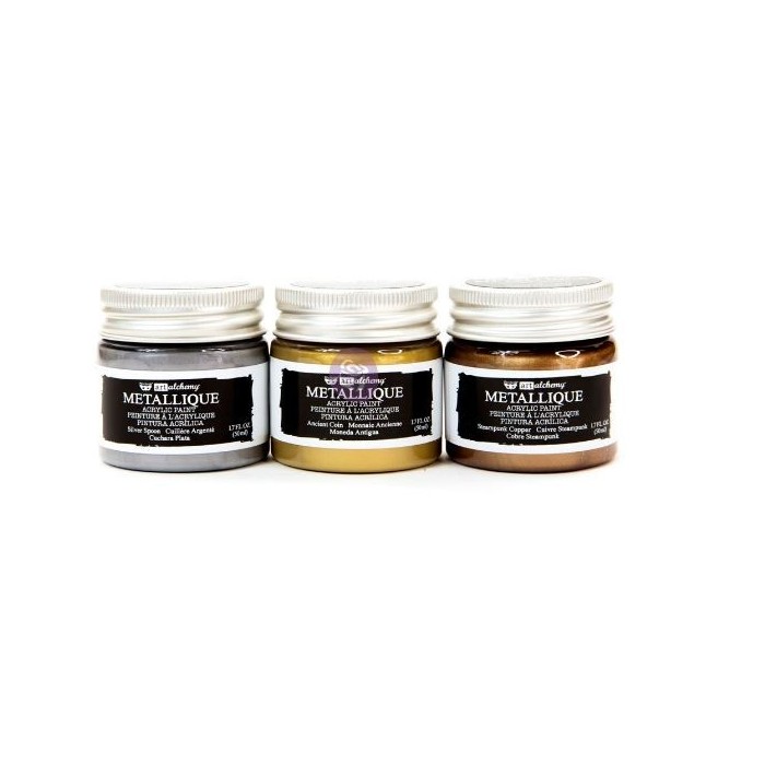 ART ALCHEMY-METALLIQUE METALS  SET OF 3