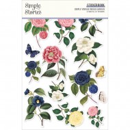 Sticker Book  Simple Stories 12/Sheets Indigo Garden