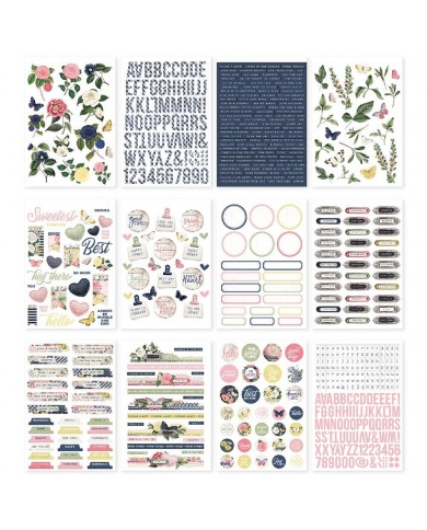 Sticker Book  Simple Stories 12/Sheets Indigo Garden