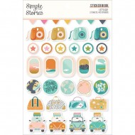 Sticker Book  Simple Stories  12/Sheets - Let's Go! (403/Pkg)