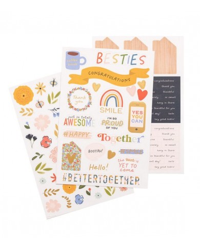 Jen Hadfield Reaching Out Sticker Book W/Gold Foil Accents 210/Pkg 34005572