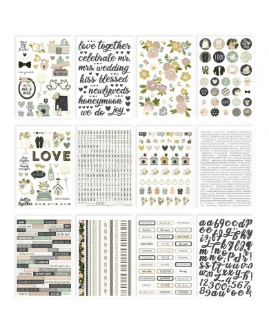 Simple Stories Sticker Book 12/Sheets Happily Ever After, 763/Pkg