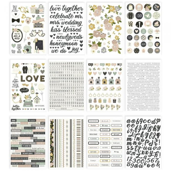 Simple Stories Sticker Book 12/Sheets Happily Ever After, 763/Pkg