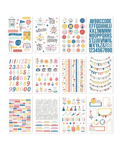 Simple Stories Sticker Book 12/Sheets Celebrate!, 467/Pkg