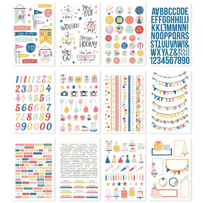 Simple Stories Sticker Book 12/Sheets Celebrate!, 467/Pkg