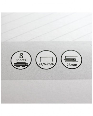 Grapadora color rosa + grapas negras