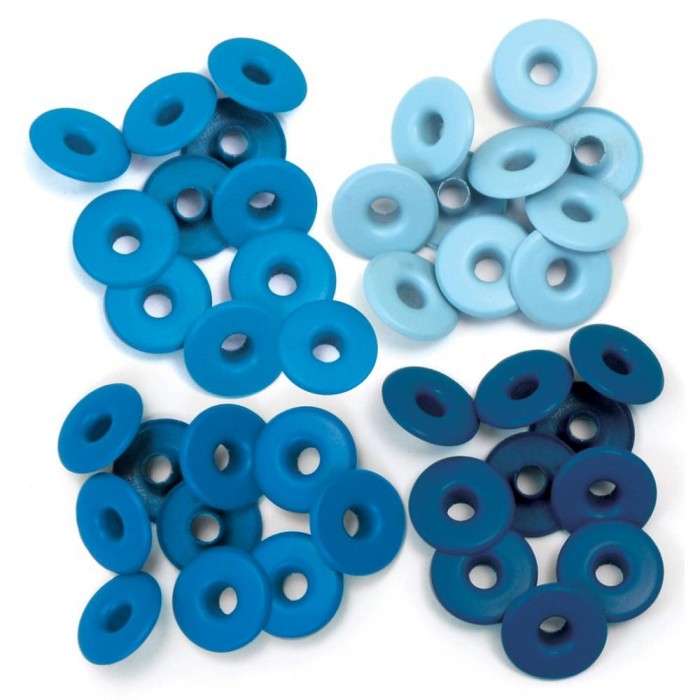Eyelets We R Wide 40/Pkg Azul