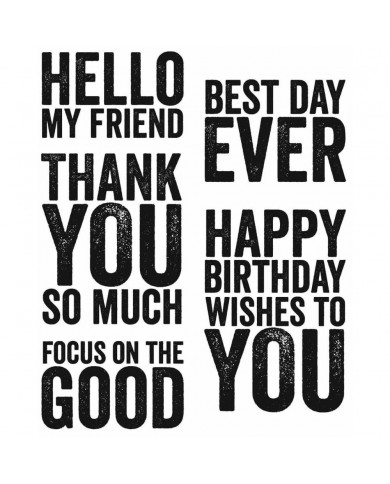 Sello de caucho Tim Holtz Cling Stamps 7"X8.5" Bold Sayings CMS 433