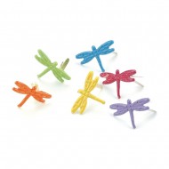 Brads de metal con diseño de libélula - Metal Paper Fasteners 25/Pkg