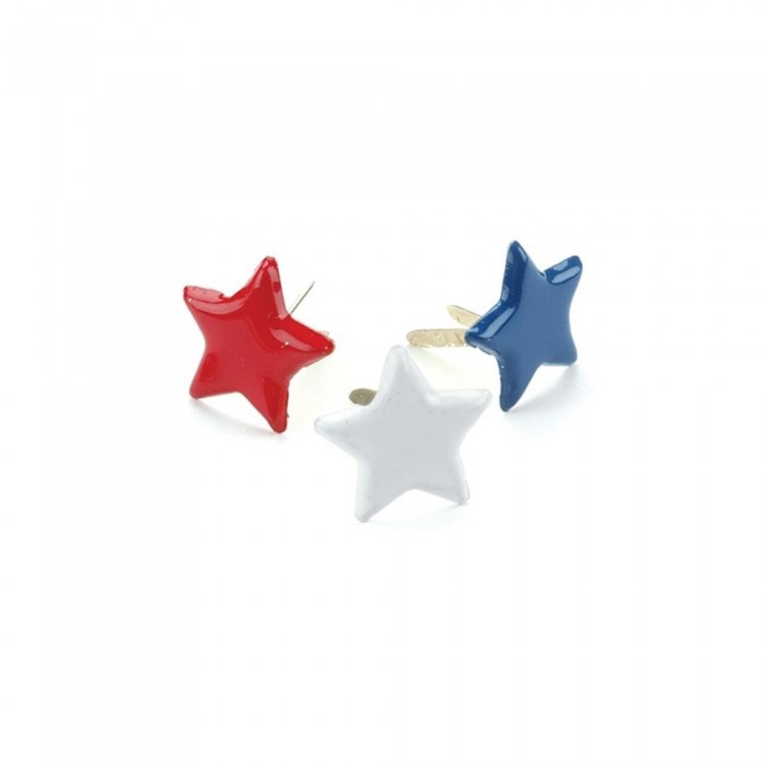 Brads de metal con diseño estrellas - Sujetadores de papel /50 unidades