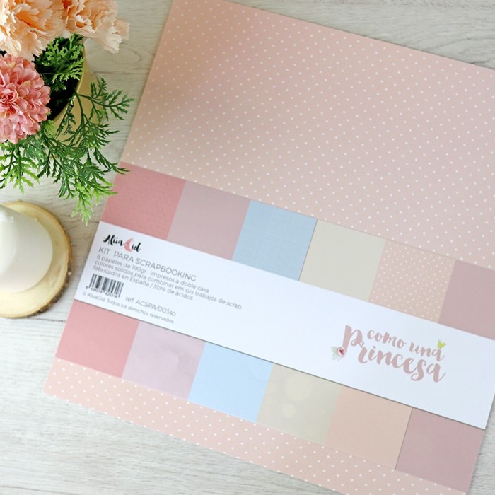 Alúa Cid -Kit papel para scrapbooking Como una princesa