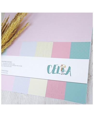 Alúa Cid -Kit papel para scrapbooking CELIA