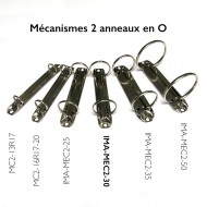 Mecanismo de anillas color Plata 30mm por unidad