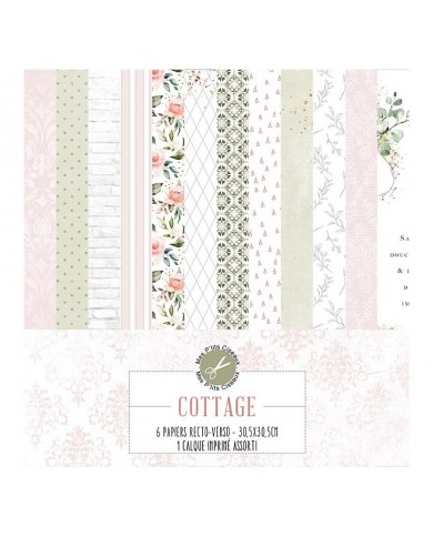 KIT Scrap Colección Cottage - 7 hojas en total