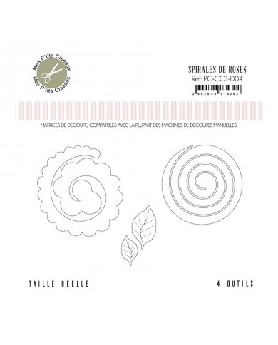 Troquel flores espiral rosas