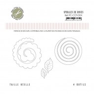 Troquel flores espiral rosas