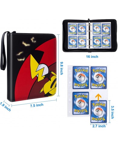 Album pokemon con cierre + 60 fundas para hasta 480 cartas
