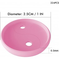 Caja con 224 discos de 7 diferentes colores