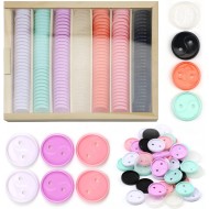 Caja con 224 discos de 7 diferentes colores