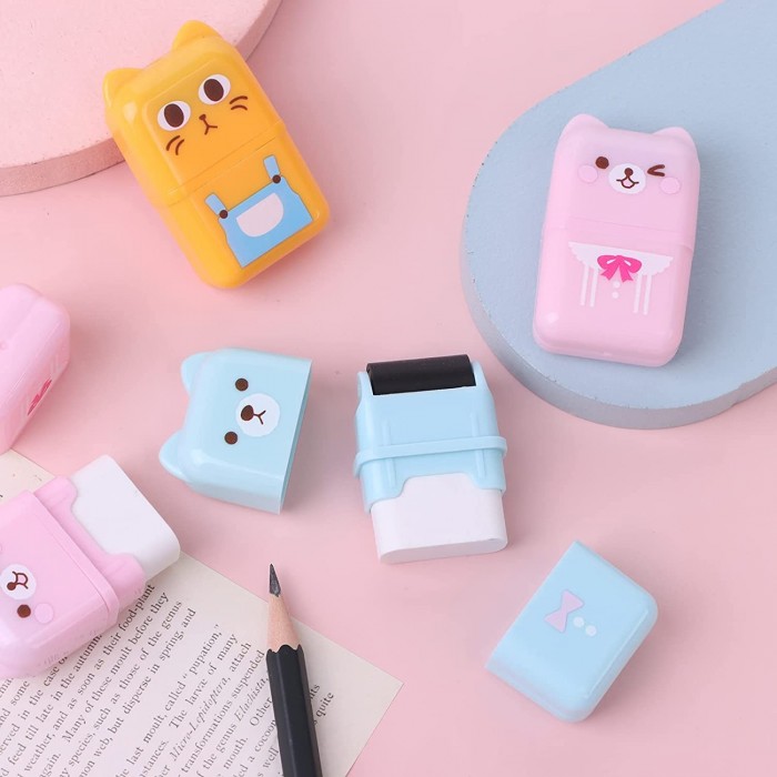 Goma de borrar con roller kawaii