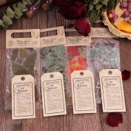 Stickers transparentes de flores, ramas, botanicas mariposas surtidas