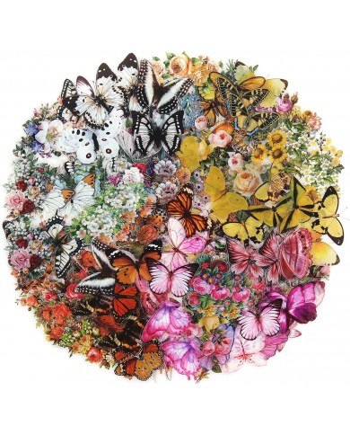 Stickers transparentes de flores, ramas, botanicas mariposas surtidas
