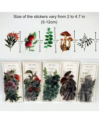 Stickers transparentes de flores, ramas, botanicas mariposas surtidas