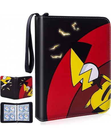 Album pokemon con cierre + 60 fundas para hasta 480 cartas