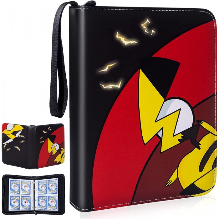 Album pokemon con cierre + 60 fundas para hasta 480 cartas