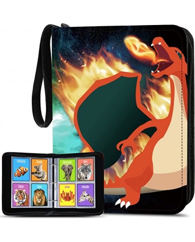 Album pokemon con cierre + 60 fundas para hasta 480 cartas