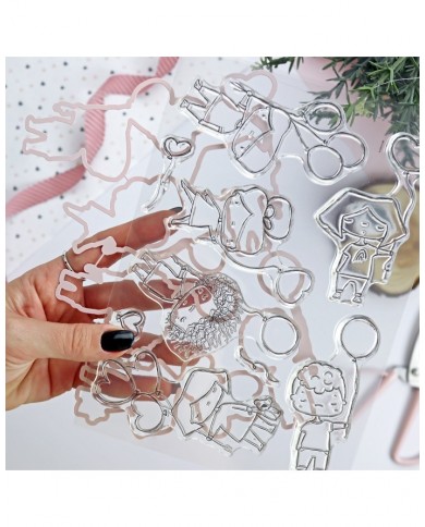 Set de Sellos+Troquel Familia Love