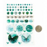 Vintage Artistry In Teal Wishing Bubbles & Baubles VAC35038