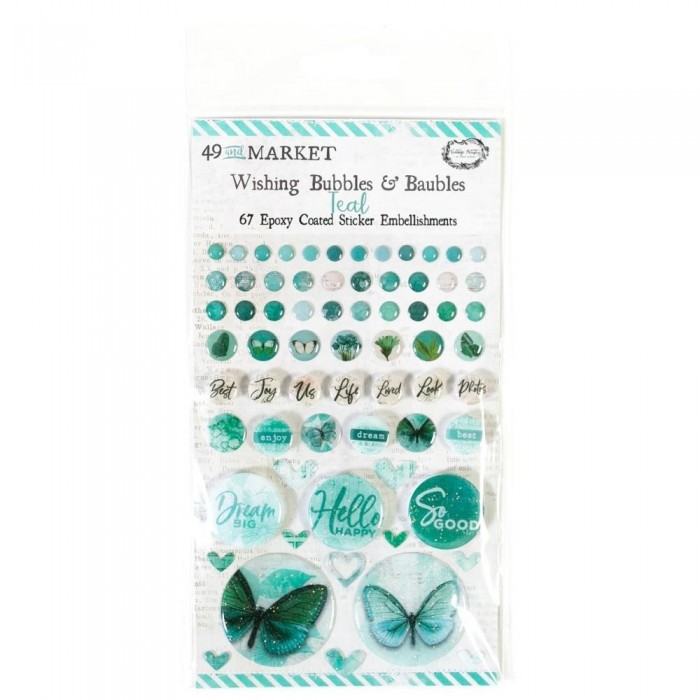Vintage Artistry In Teal Wishing Bubbles & Baubles VAC35038