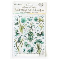 Vintage Artistry Teal & Mango Rub-Ons 6"X8" 6/Sheets